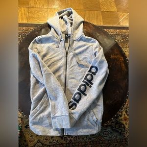 Adidas zip up sweater. Grey XS